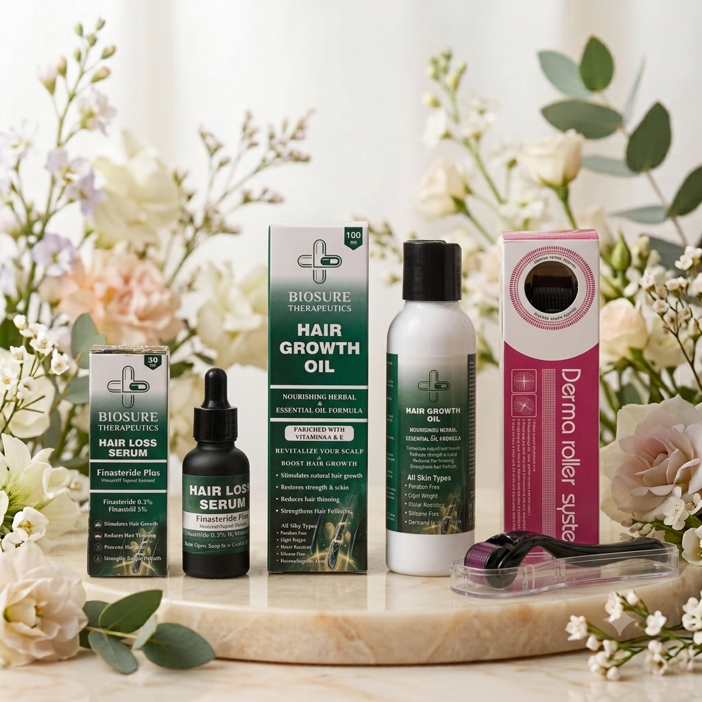 Hair Loss Serum and Hair Growth Oil (Free Dermaroller)